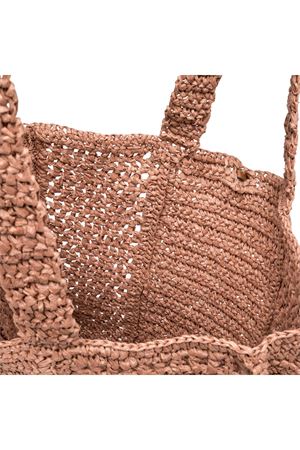 Nefeli shopper bag in paglia crochet rosa GIANNI CHIARINI | BS11955COMMSTRCRCH7752